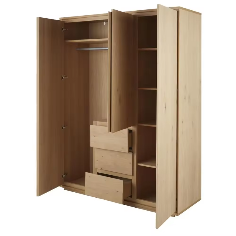 Minimalist Oak Large Armoire