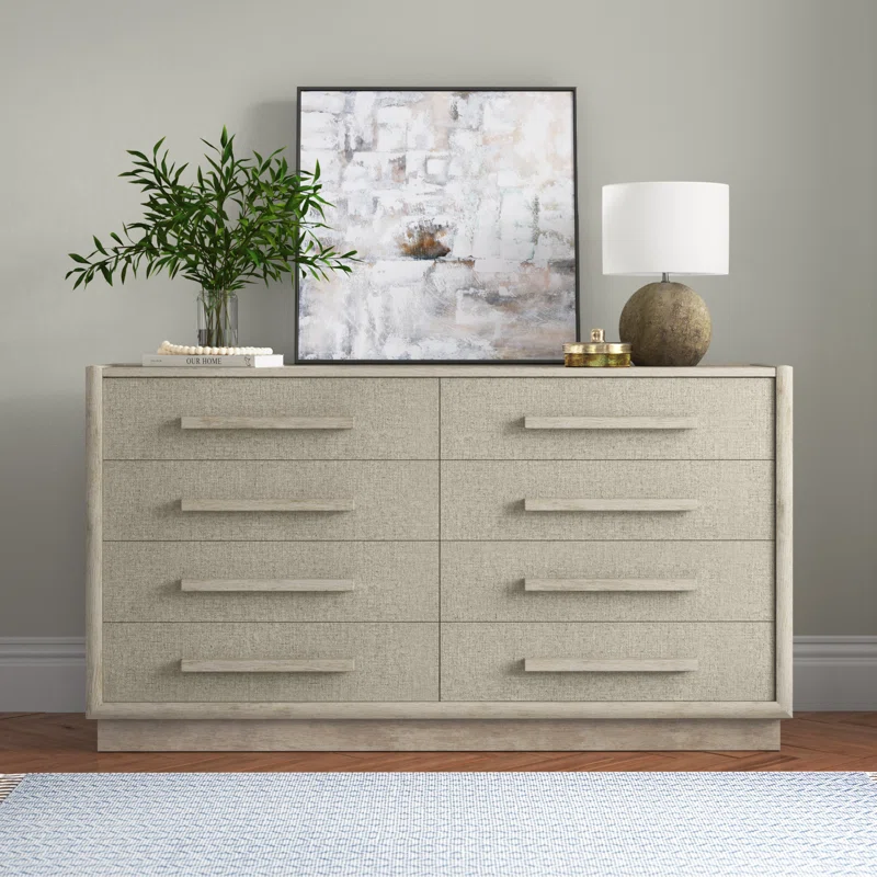 Light Wood Chest Of Drawer With 8 Drawers