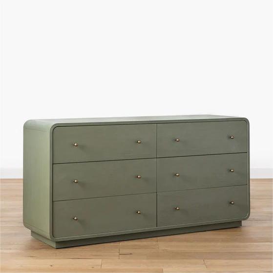 Acacia Wood Drawer With Laurel Green Finish