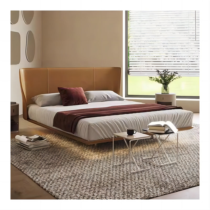 Minimalist Luxurious Leather Bed