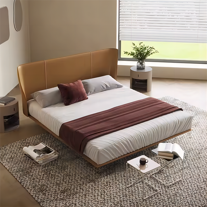 Minimalist Luxurious Leather Bed