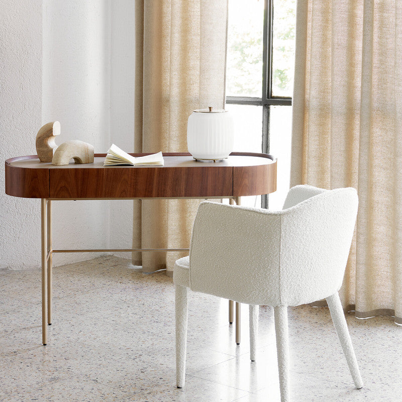 Walnut And Leather Dressing Table