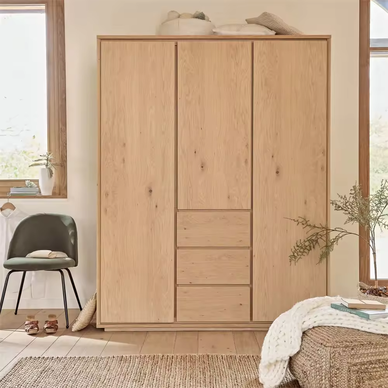 Minimalist Oak Large Armoire