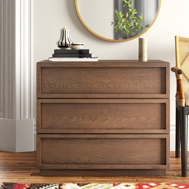 Solid Wood Chest Of Drawer With 3 Drawers