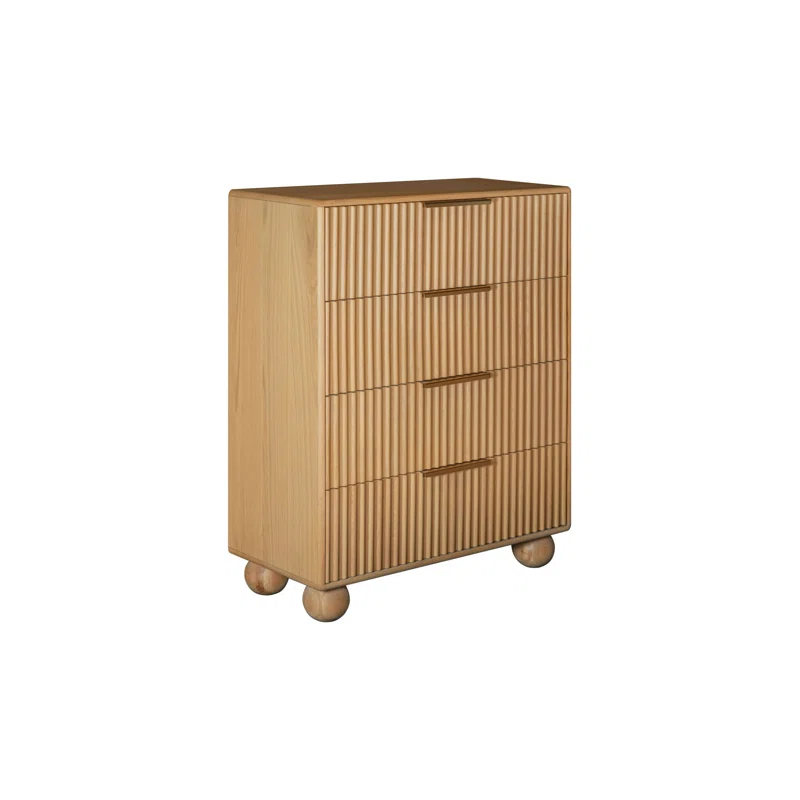 Solid Wood Chest Of Drawer With 4 Drawers