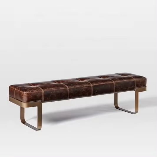 Leather Upholstered Bedroom Bench